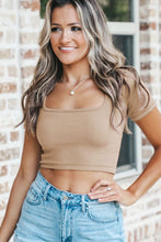 Load image into Gallery viewer, Square Neck Ribbed Crop Top