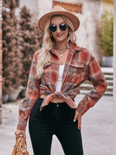 Load image into Gallery viewer, Plaid Dropped Shoulder Longline Shirt