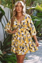 Load image into Gallery viewer, Ruffle Tiered Tie Back Mini Dress