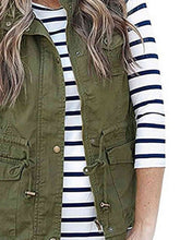 Load image into Gallery viewer, Drawstring Waist Vest with Pockets