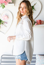 Load image into Gallery viewer, Spliced Lace High-Low Shirt