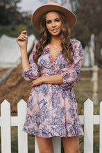 Load image into Gallery viewer, Ruffle Tiered Tie Back Mini Dress