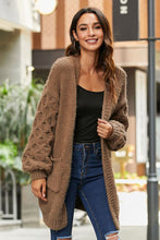 Load image into Gallery viewer, Open Front Ribbed Trim Duster Cardigan