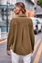 Load image into Gallery viewer, Dropped Shoulder Longline Shirt with Pockets