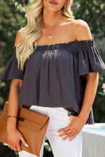 Load image into Gallery viewer, Off-Shoulder Short Sleeve Blouse