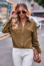 Load image into Gallery viewer, Dropped Shoulder Longline Shirt with Pockets