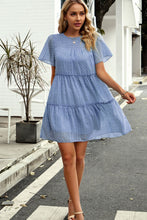 Load image into Gallery viewer, Swiss Dot Smocked Frill Trim Dress