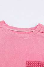 Load image into Gallery viewer, Round Neck Dropped Shoulder Top with Pocket