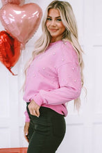 Load image into Gallery viewer, Pearl Round Neck Dropped Shoulder Sweatshirt