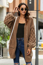 Load image into Gallery viewer, Open Front Ribbed Trim Duster Cardigan