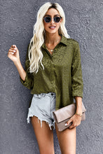 Load image into Gallery viewer, Leopard Slit High-Low Shirt