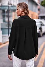 Load image into Gallery viewer, Dropped Shoulder Longline Shirt with Pockets