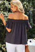 Load image into Gallery viewer, Off-Shoulder Short Sleeve Blouse