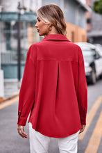 Load image into Gallery viewer, Dropped Shoulder Longline Shirt with Pockets