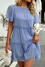 Load image into Gallery viewer, Swiss Dot Smocked Frill Trim Dress