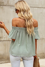 Load image into Gallery viewer, Off-Shoulder Short Sleeve Blouse