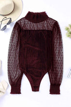 Load image into Gallery viewer, Mesh Long Sleeve Bodysuit