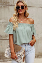 Load image into Gallery viewer, Off-Shoulder Short Sleeve Blouse