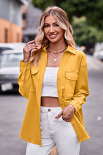 Load image into Gallery viewer, Dropped Shoulder Longline Shirt with Pockets