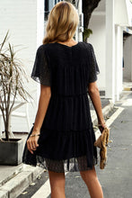 Load image into Gallery viewer, Swiss Dot Smocked Frill Trim Dress