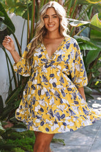 Load image into Gallery viewer, Ruffle Tiered Tie Back Mini Dress