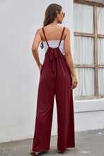 Load image into Gallery viewer, Tied Spaghetti Strap Wide Leg Jumpsuit