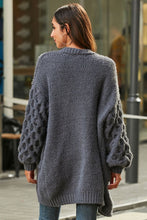Load image into Gallery viewer, Open Front Ribbed Trim Duster Cardigan
