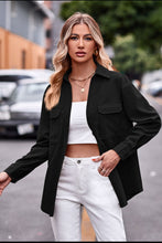 Load image into Gallery viewer, Dropped Shoulder Longline Shirt with Pockets