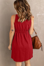 Load image into Gallery viewer, Sleeveless Button Down Mini Dress