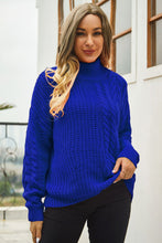 Load image into Gallery viewer, Cable-Knit Turtle Neck Long Sleeve Sweater