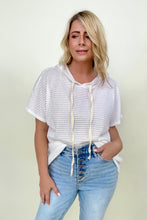 Load image into Gallery viewer, BiBi Popcorn Waffle Knit Oversized Hoodie Top