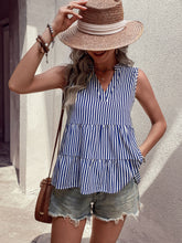 Load image into Gallery viewer, Tiered V-Neck Sleeveless Tank