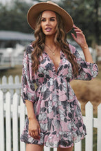 Load image into Gallery viewer, Ruffle Tiered Tie Back Mini Dress