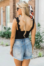 Load image into Gallery viewer, Ribbed Ruffle Trim Sleeveless Bodysuit