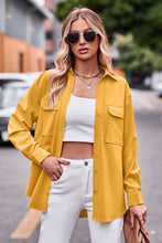 Load image into Gallery viewer, Dropped Shoulder Longline Shirt with Pockets