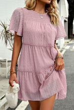 Load image into Gallery viewer, Swiss Dot Smocked Frill Trim Dress