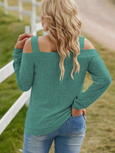 Load image into Gallery viewer, Full Size Cutout Cold Shoulder Blouse