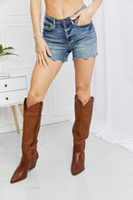 Load image into Gallery viewer, Raw Hem Denim Shorts-Judy Blue
