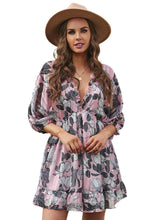 Load image into Gallery viewer, Ruffle Tiered Tie Back Mini Dress