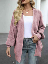Load image into Gallery viewer, Drop Shoulder Balloon Sleeve Cardigan