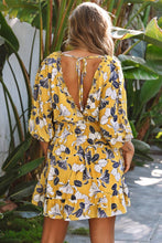 Load image into Gallery viewer, Ruffle Tiered Tie Back Mini Dress