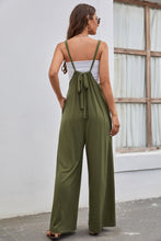 Load image into Gallery viewer, Tied Spaghetti Strap Wide Leg Jumpsuit