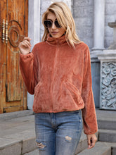 Load image into Gallery viewer, Zip-Up Collared Jacket with Pockets