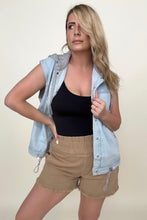 Load image into Gallery viewer, Relaxed Fit Hooded Denim Vest Jacket