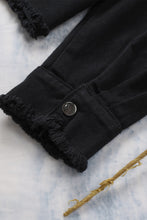 Load image into Gallery viewer, Frayed Trim Denim Jacket
