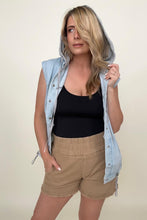 Load image into Gallery viewer, Relaxed Fit Hooded Denim Vest Jacket