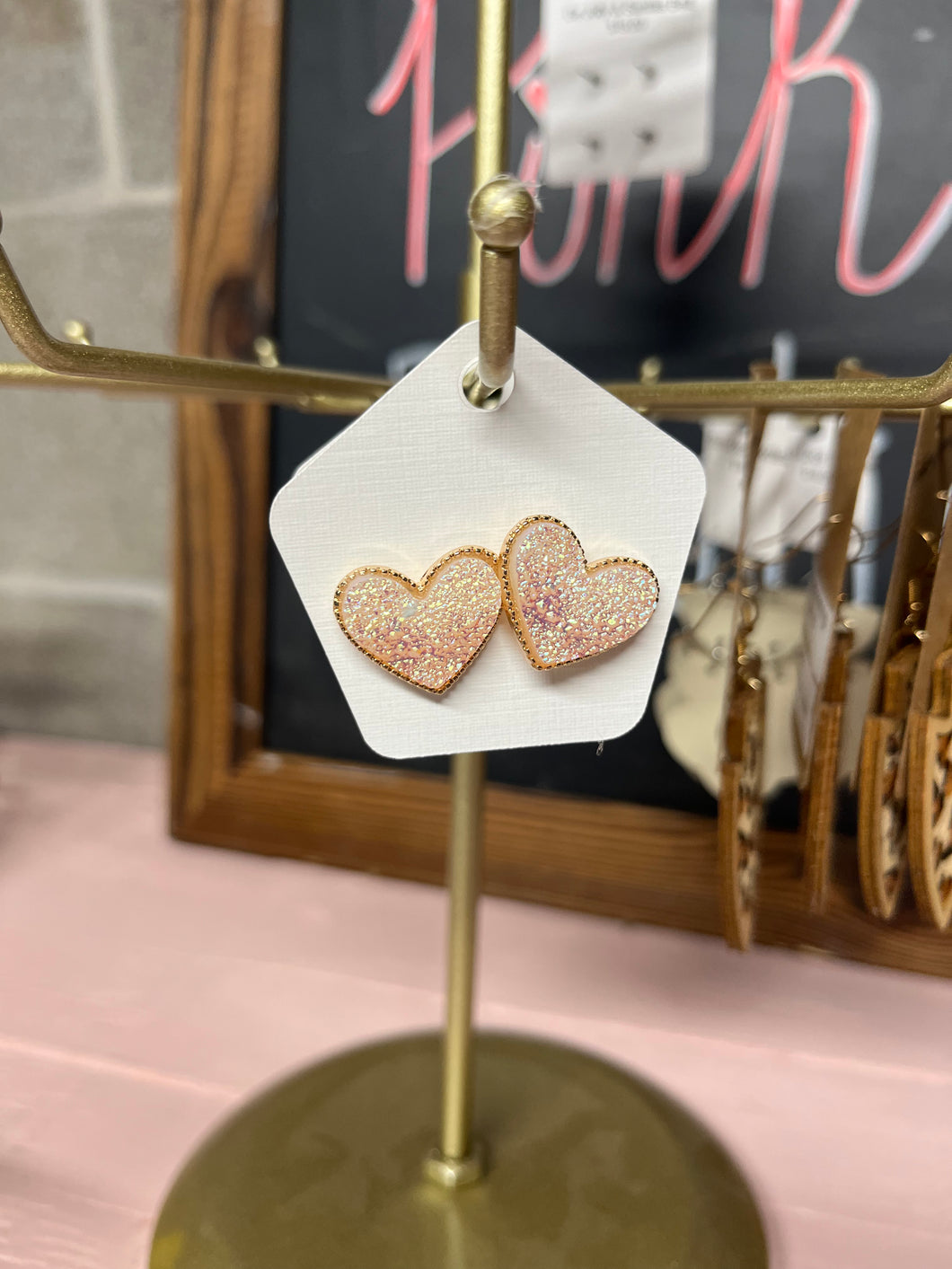 Golden Heart Earrings