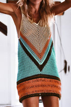 Load image into Gallery viewer, Double Take Openwork V-Neck Tank Knit Cover Up
