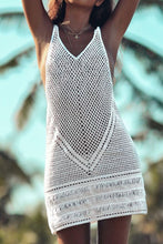 Load image into Gallery viewer, Double Take Openwork V-Neck Tank Knit Cover Up
