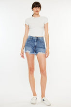 Load image into Gallery viewer, Kancan Distressed Raw Hem High Waist Denim Shorts
